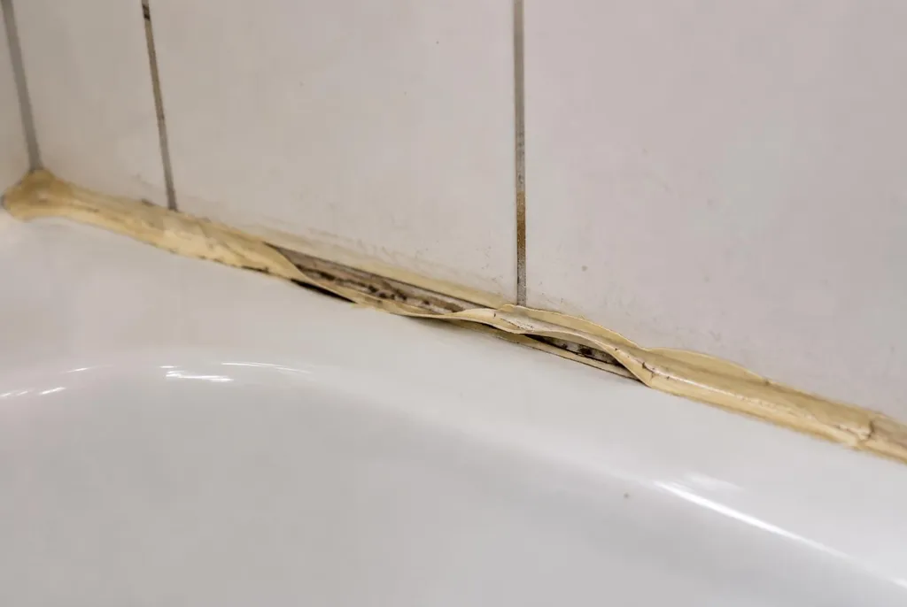 Kitbedrijf Oldenzaal – loslatende kit naast het bad